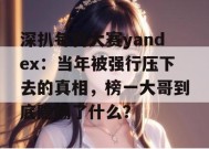 深扒每日大赛yandex：当年被强行压下去的真相，榜一大哥到底隐瞒了什么？
